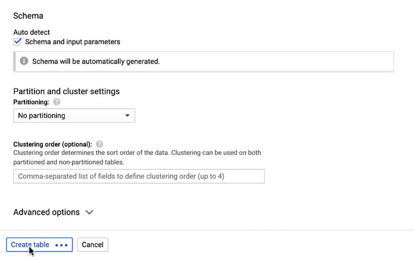 Criteo to BigQuery - Auto Detect Schema